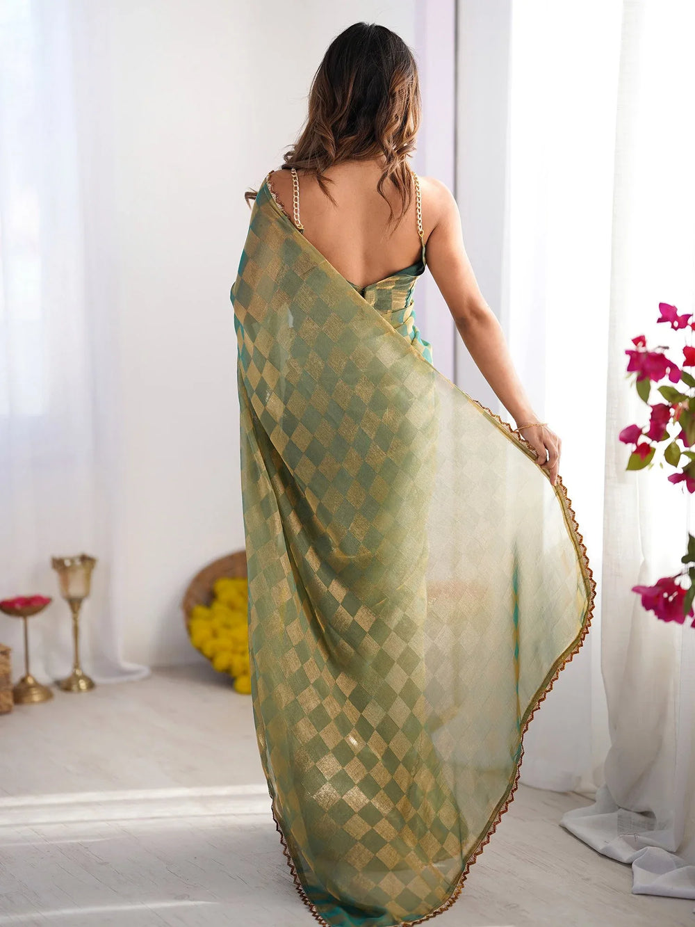 partywear designer saree for festive occasions