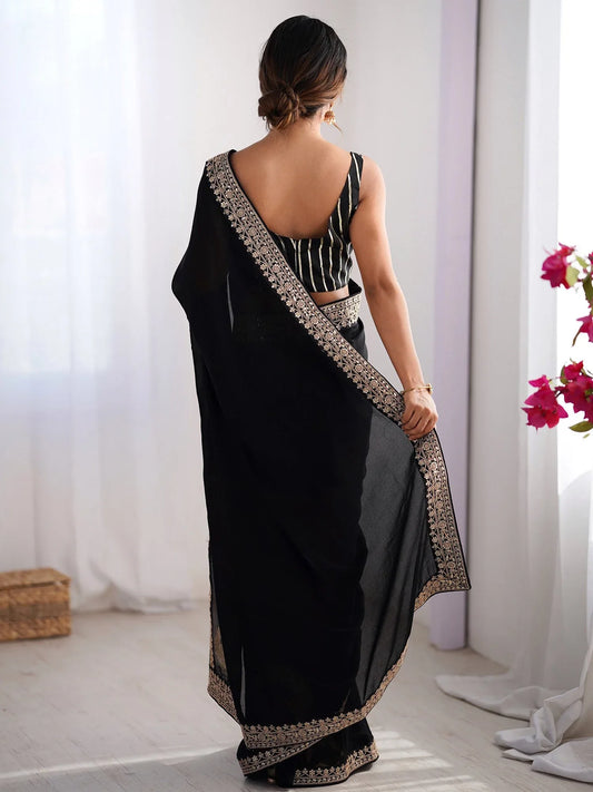 partywear designer saree for festive occasions