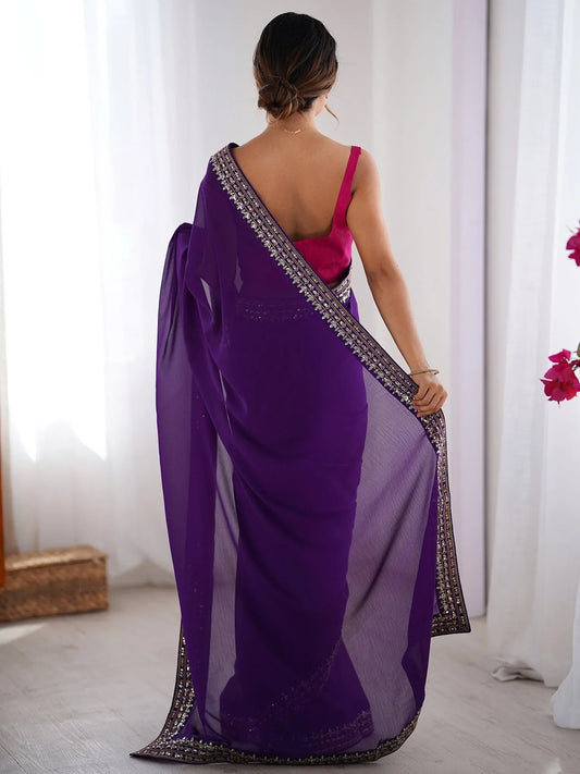partywear designer saree for festive occasions
