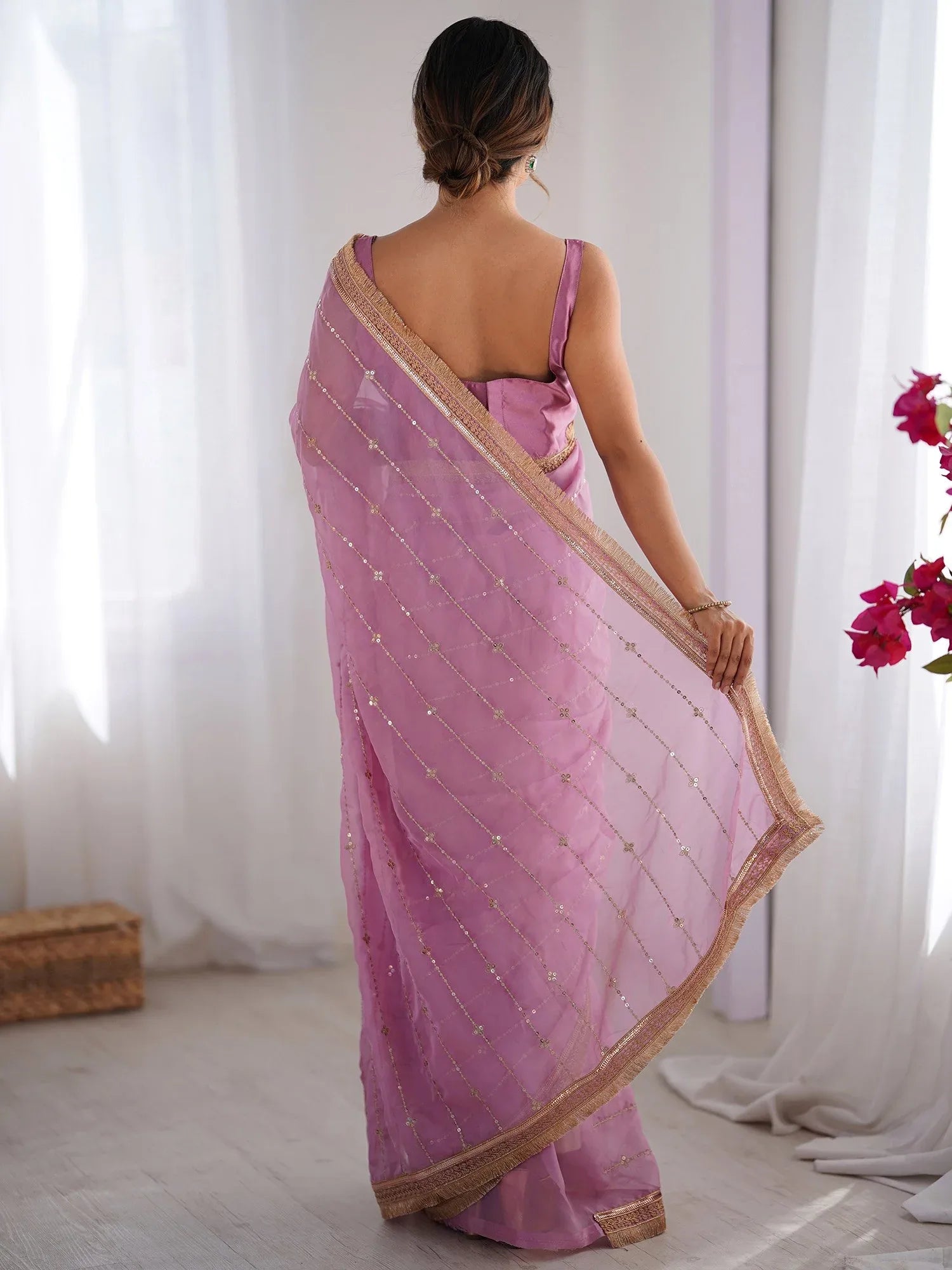 partywear designer saree for festive occasions