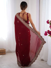 partywear designer saree for festive occasions