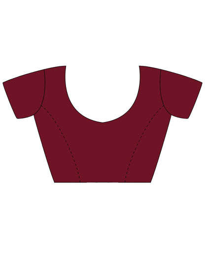 Maroon Party Wear Vichitra Silk Embellished Saree