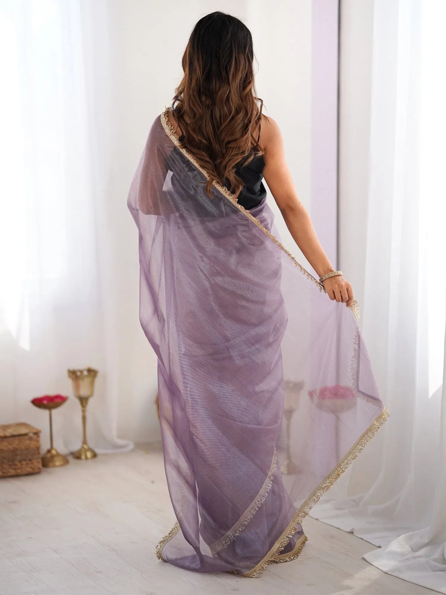 partywear designer saree for festive occasions