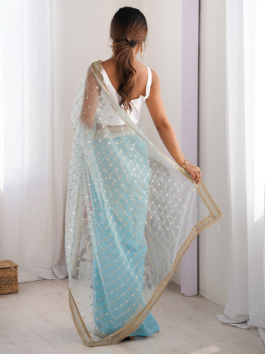 partywear designer saree for festive occasions