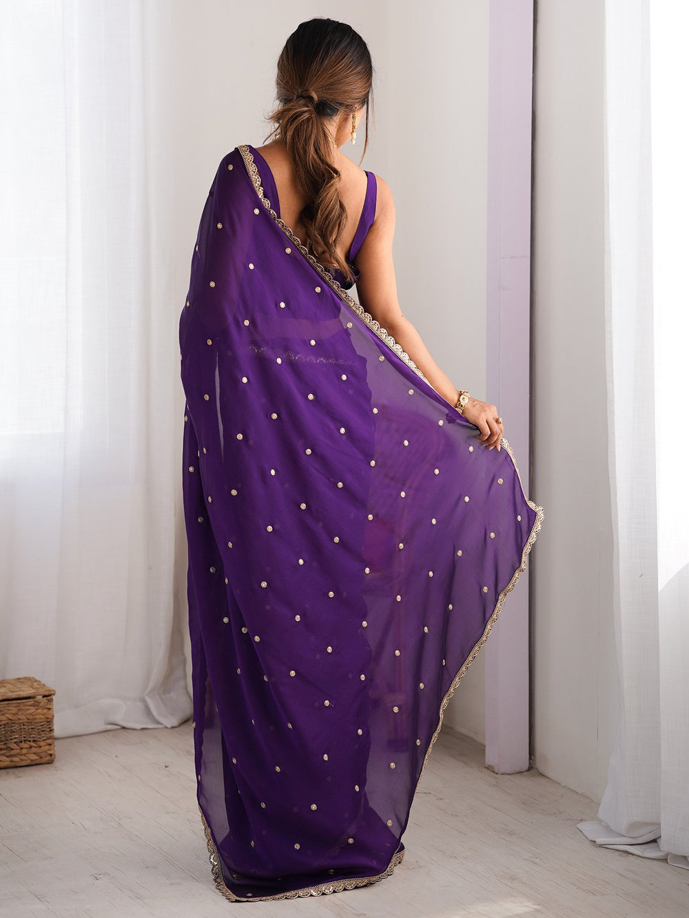 partywear designer saree for festive occasions