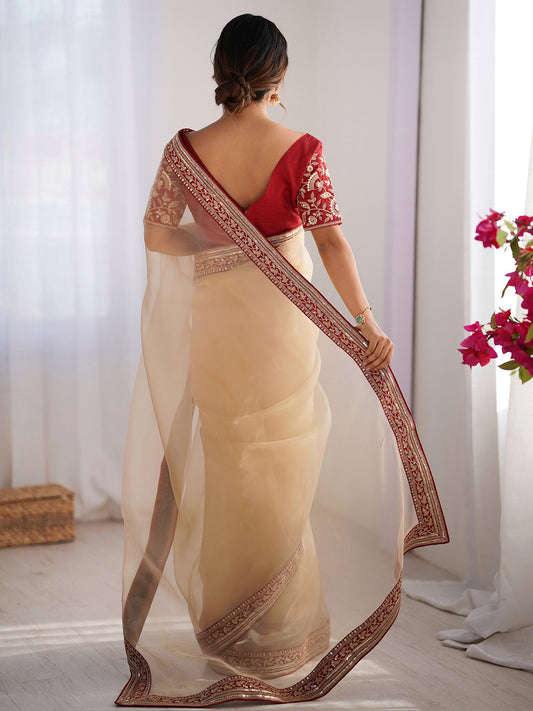 partywear designer saree for festive occasions