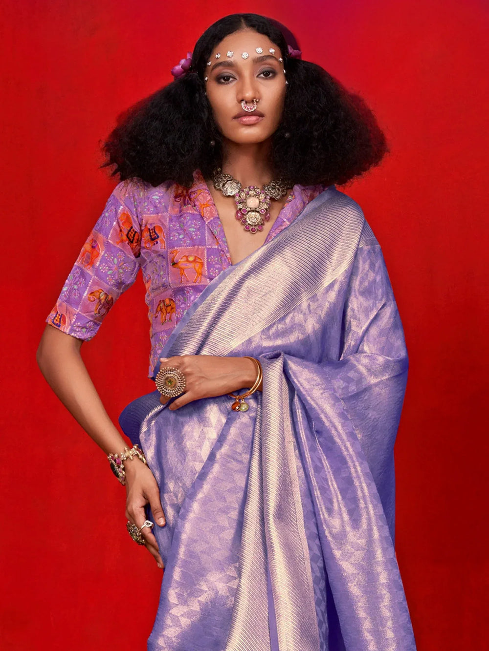 partywear designer saree for festive occasions