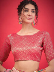 Cream Banarasi Viscose Silk Woven Saree