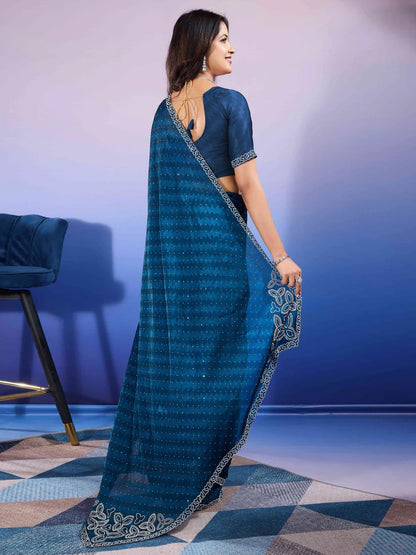 partywear designer saree for festive occasions