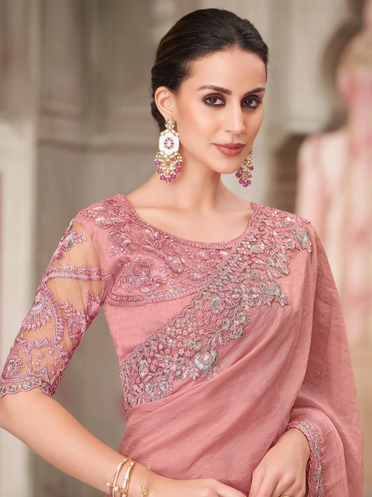 partywear designer saree for festive occasions