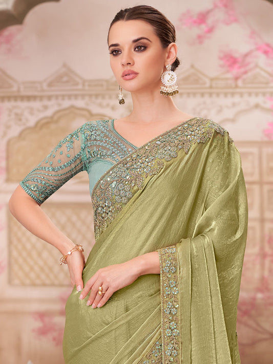 partywear designer saree for festive occasions