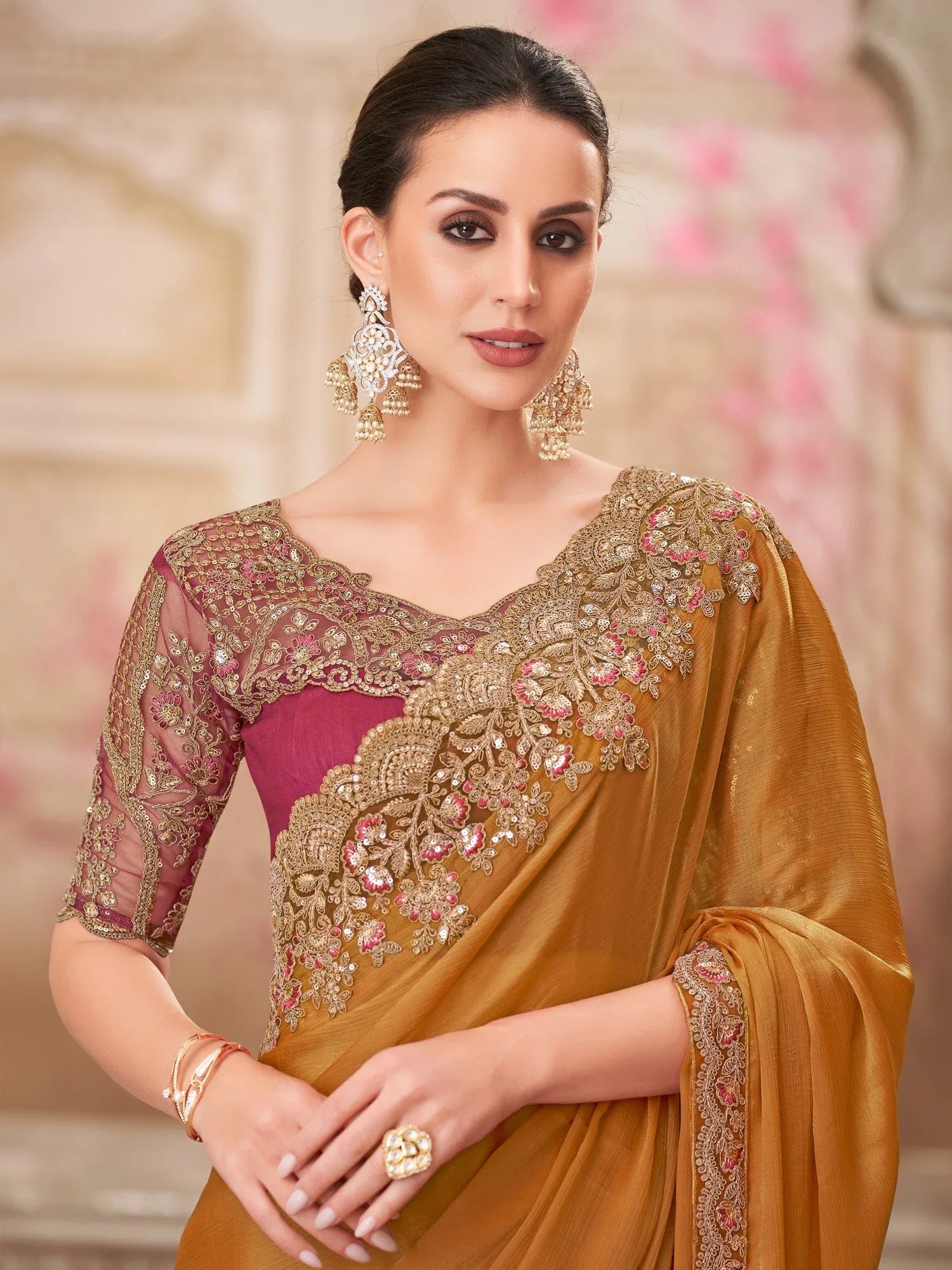 partywear designer saree for festive occasions