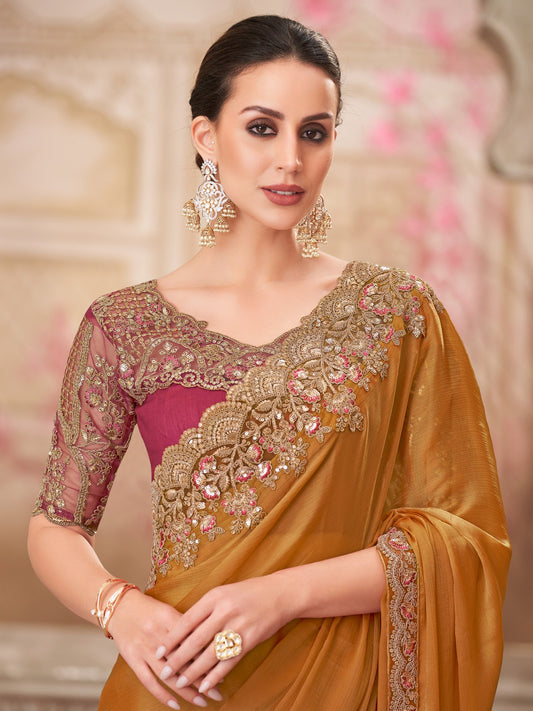 partywear designer saree for festive occasions