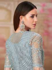 Light Party Wear Pure Georgette Embellished Saree - The Dori Store