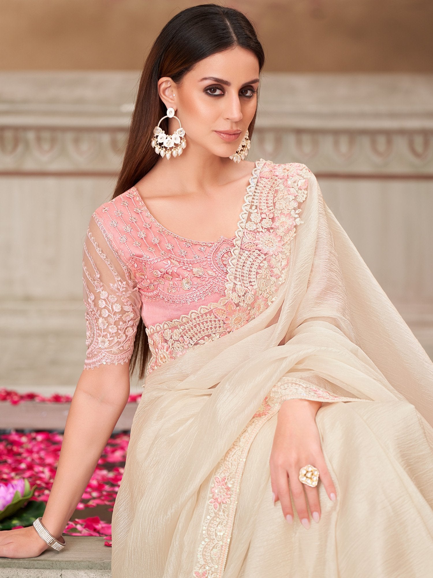 partywear designer saree for festive occasions