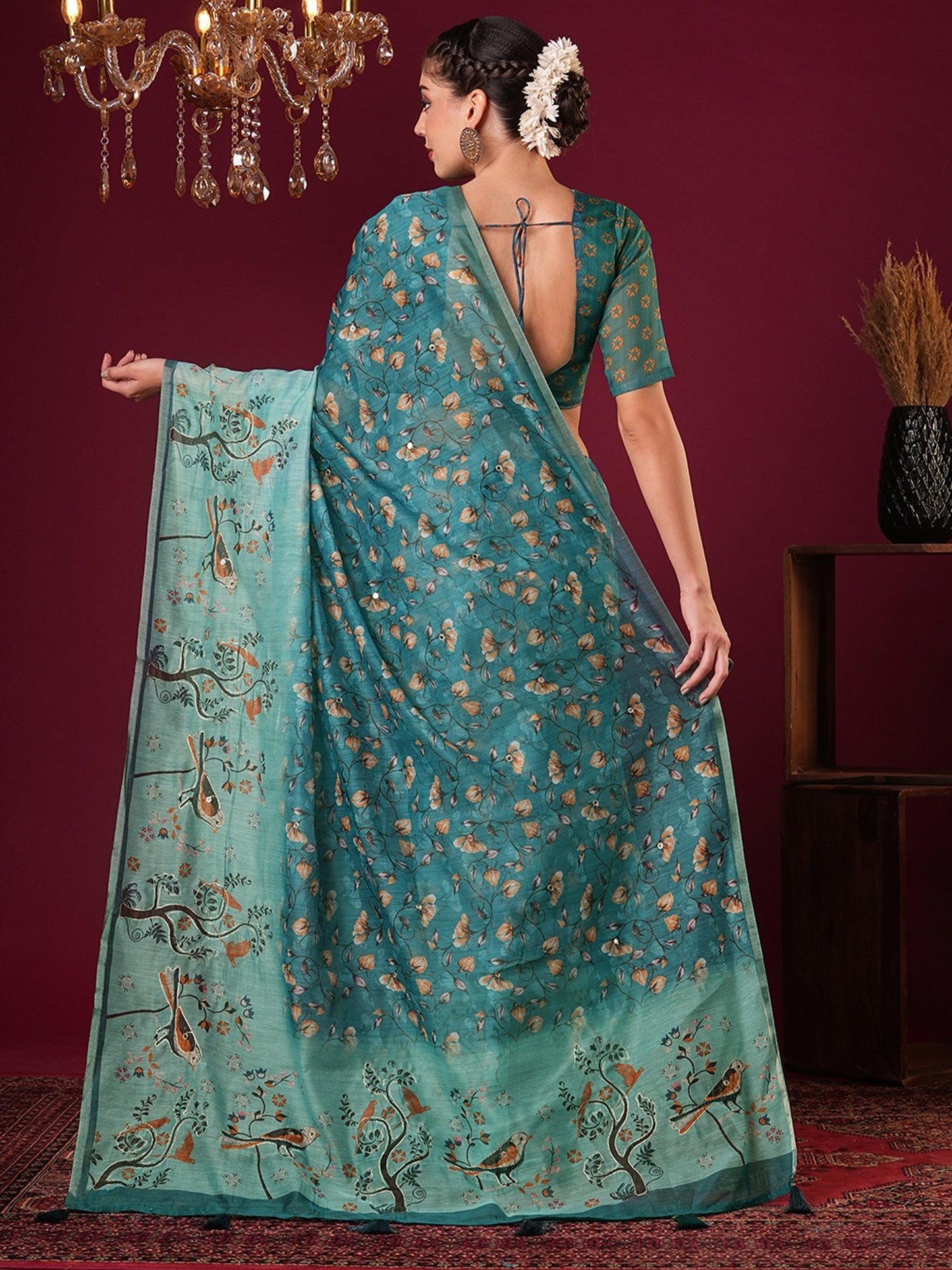 partywear designer saree for festive occasions