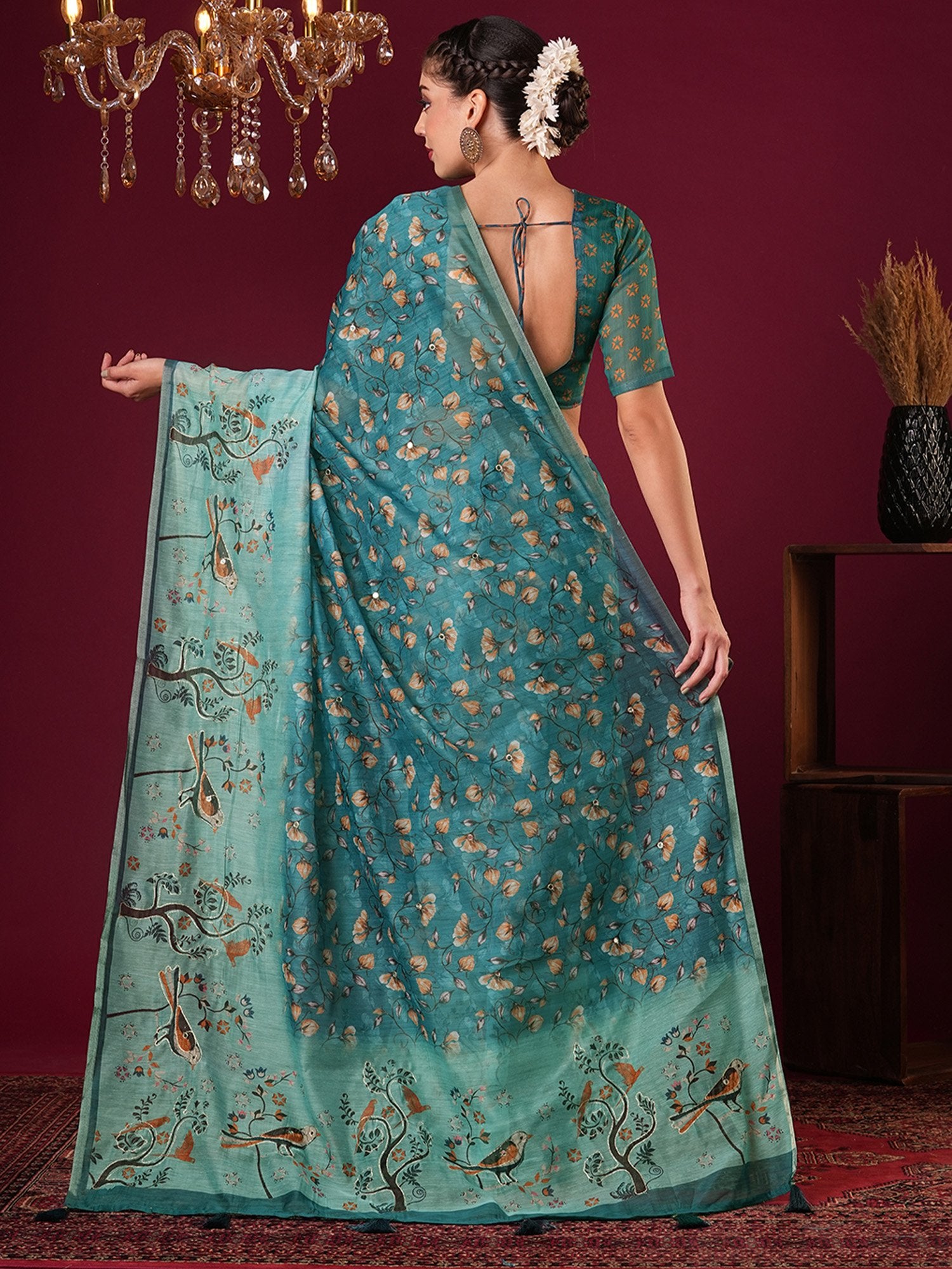 partywear designer saree for festive occasions