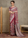 Maroon Maroon Block Print Pure Crepe Printed Saree