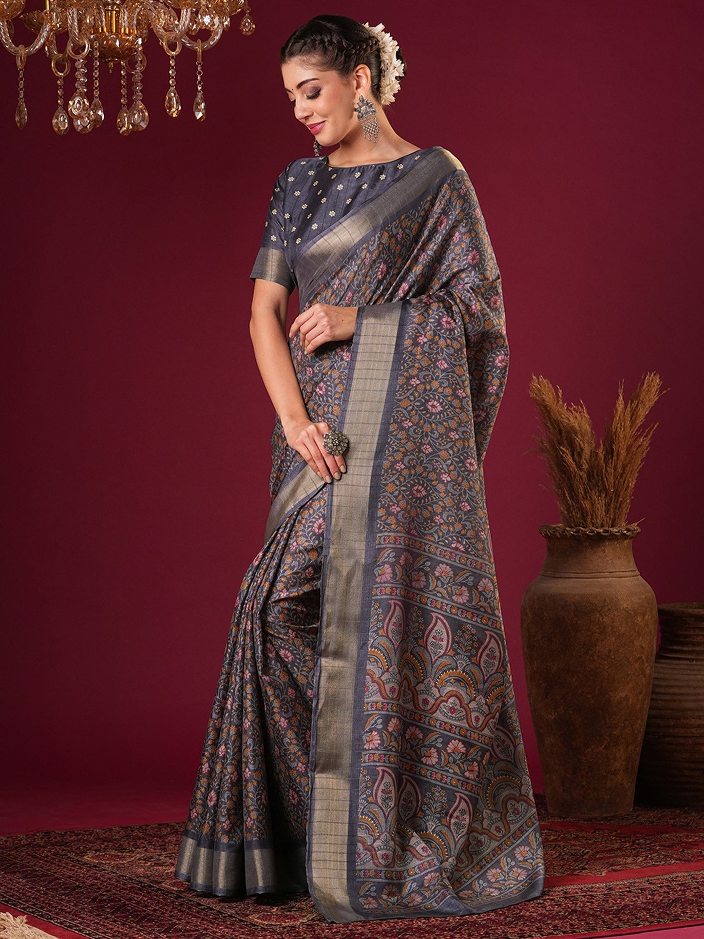 partywear designer saree for festive occasions