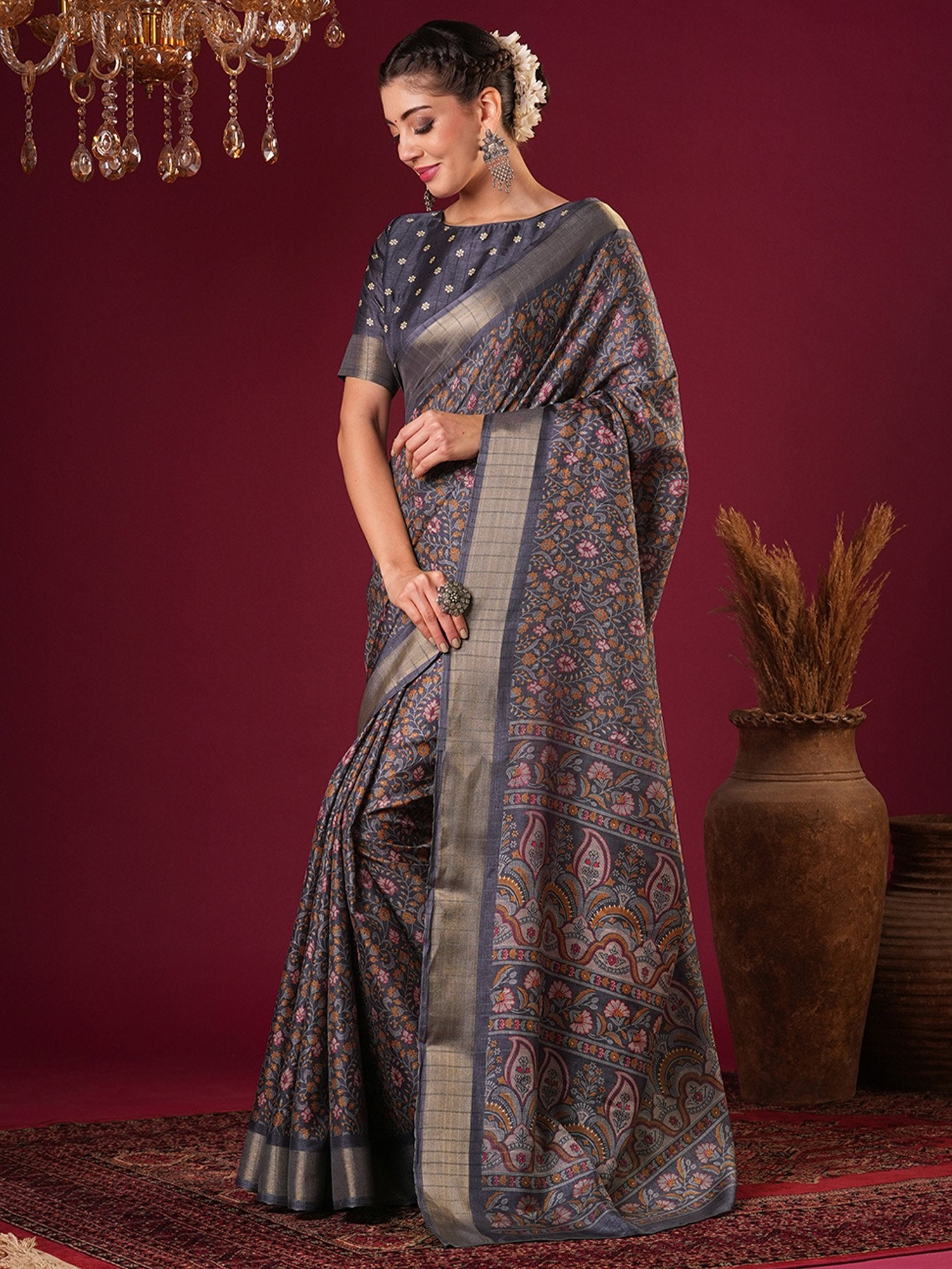 partywear designer saree for festive occasions