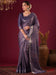 Purple Purple Sungudi Silk Blend Printed Saree