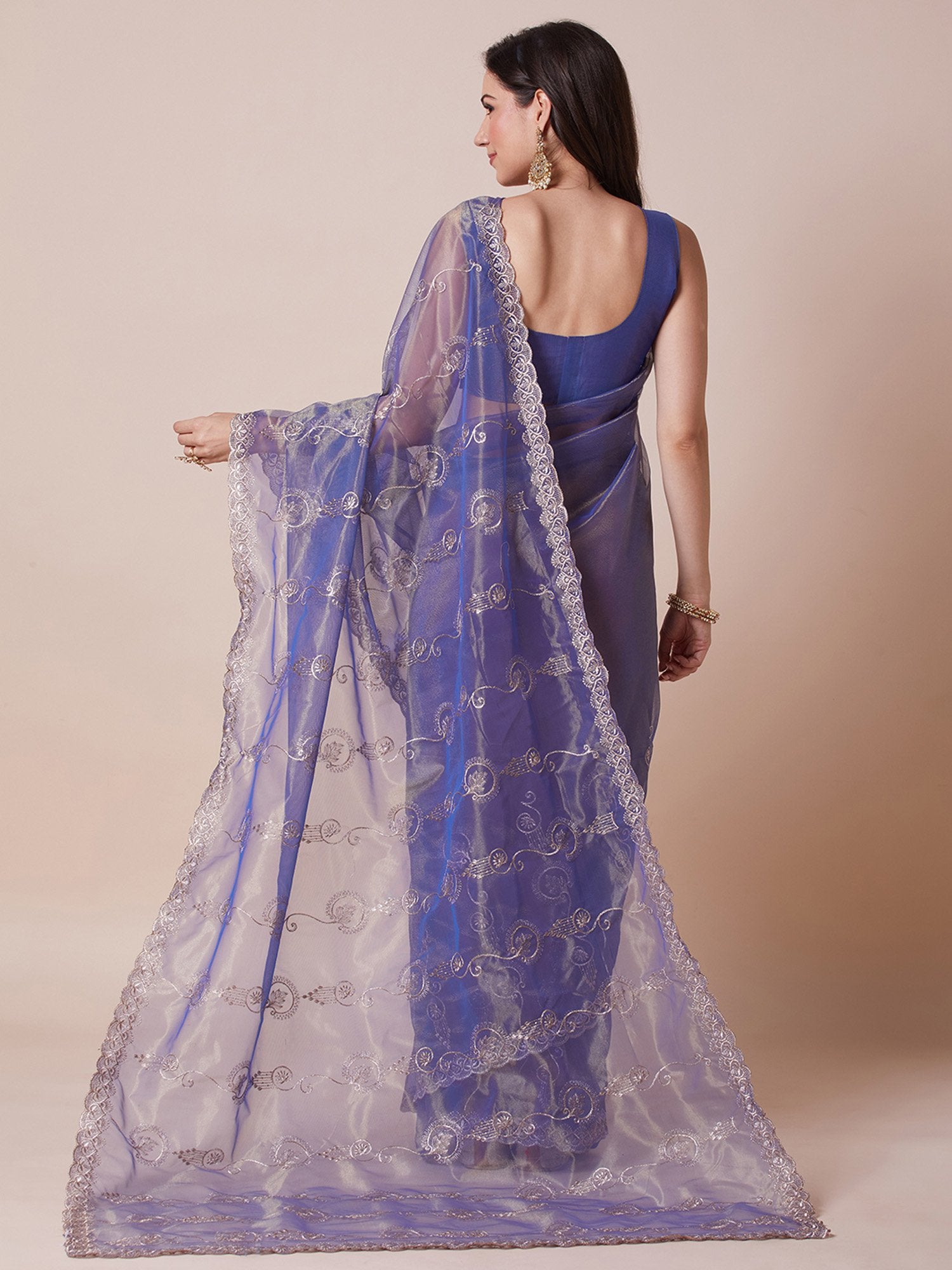 partywear designer saree for festive occasions