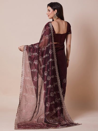 partywear designer saree for festive occasions