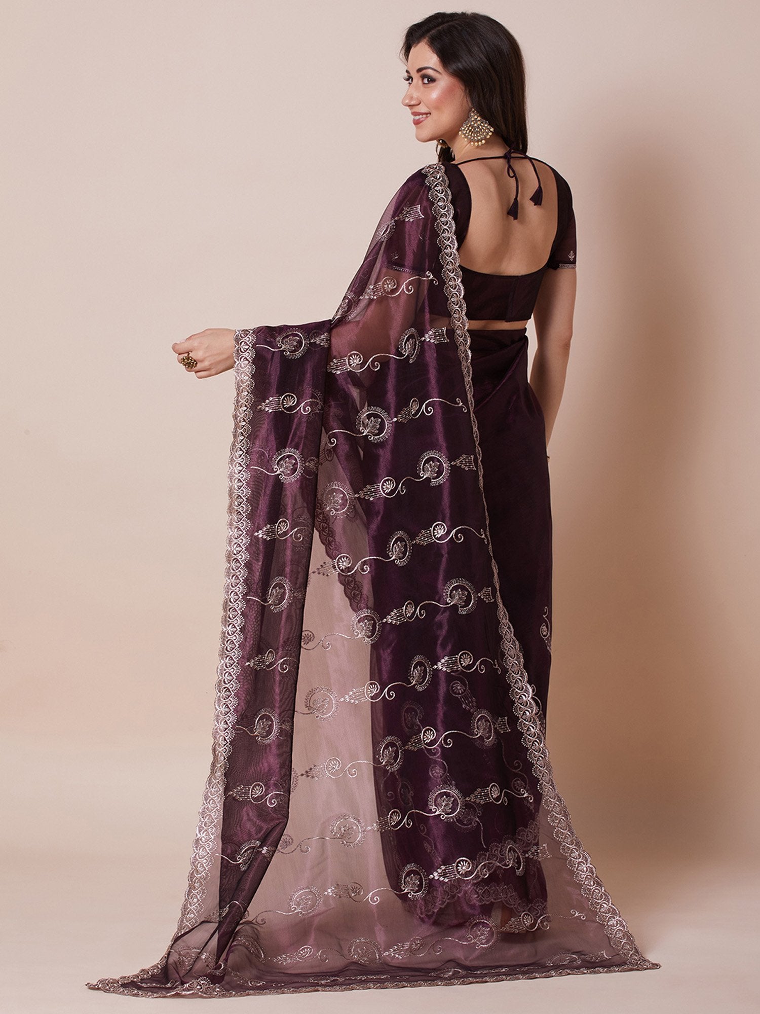 partywear designer saree for festive occasions
