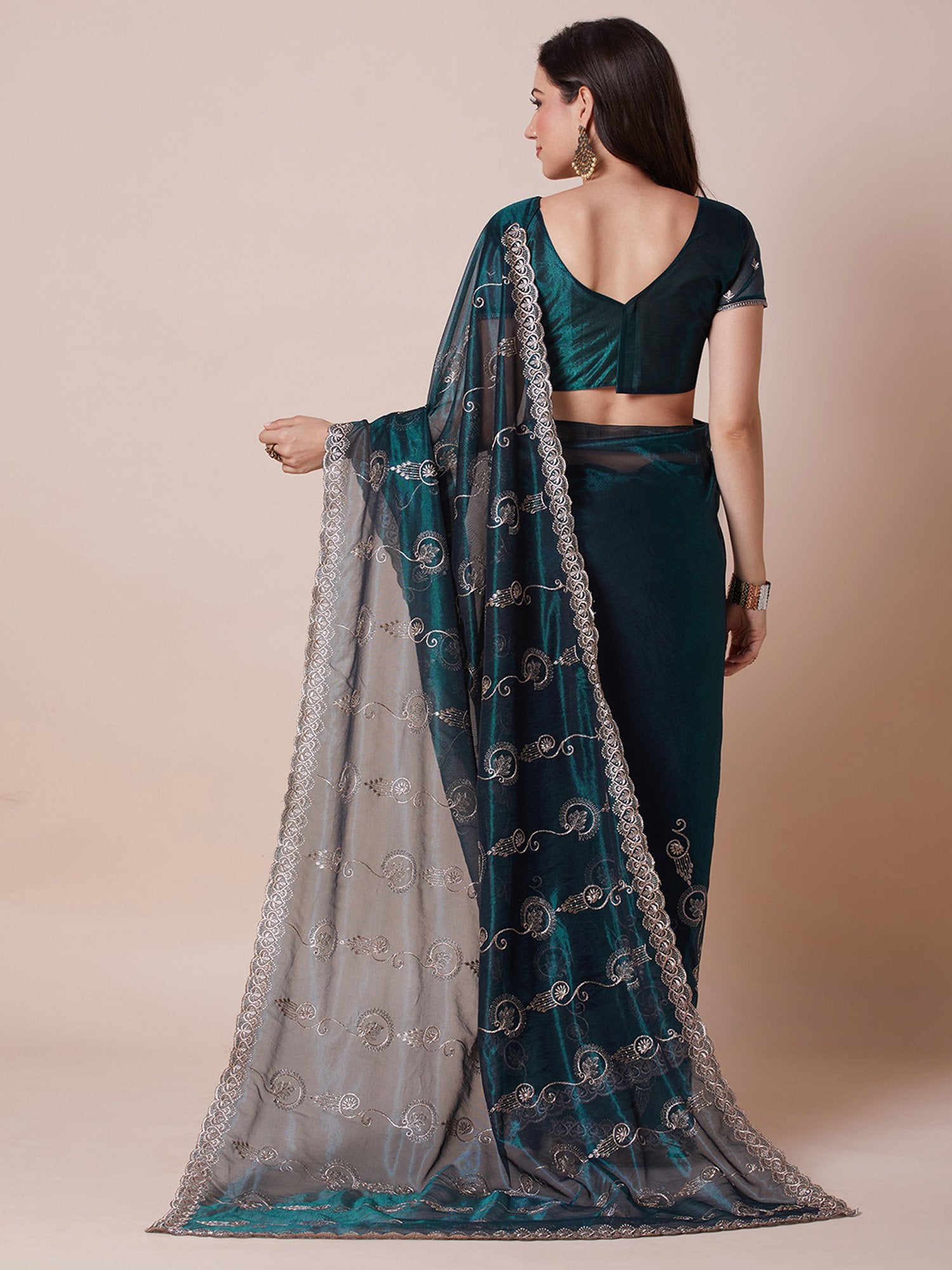 partywear designer saree for festive occasions