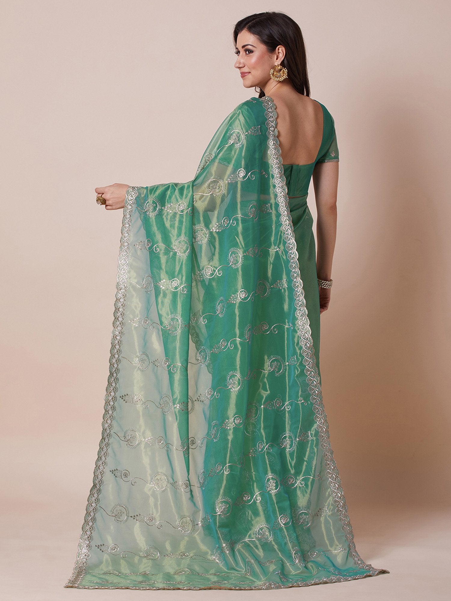partywear designer saree for festive occasions