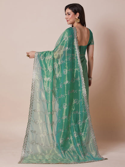 partywear designer saree for festive occasions