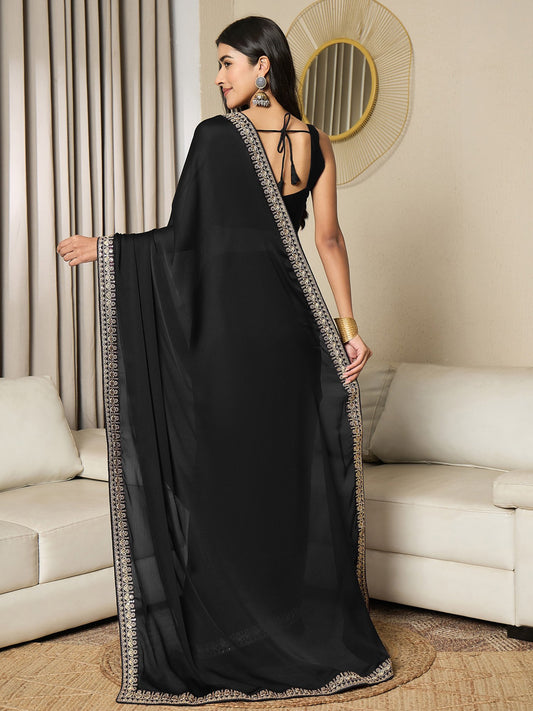 partywear designer saree for festive occasions