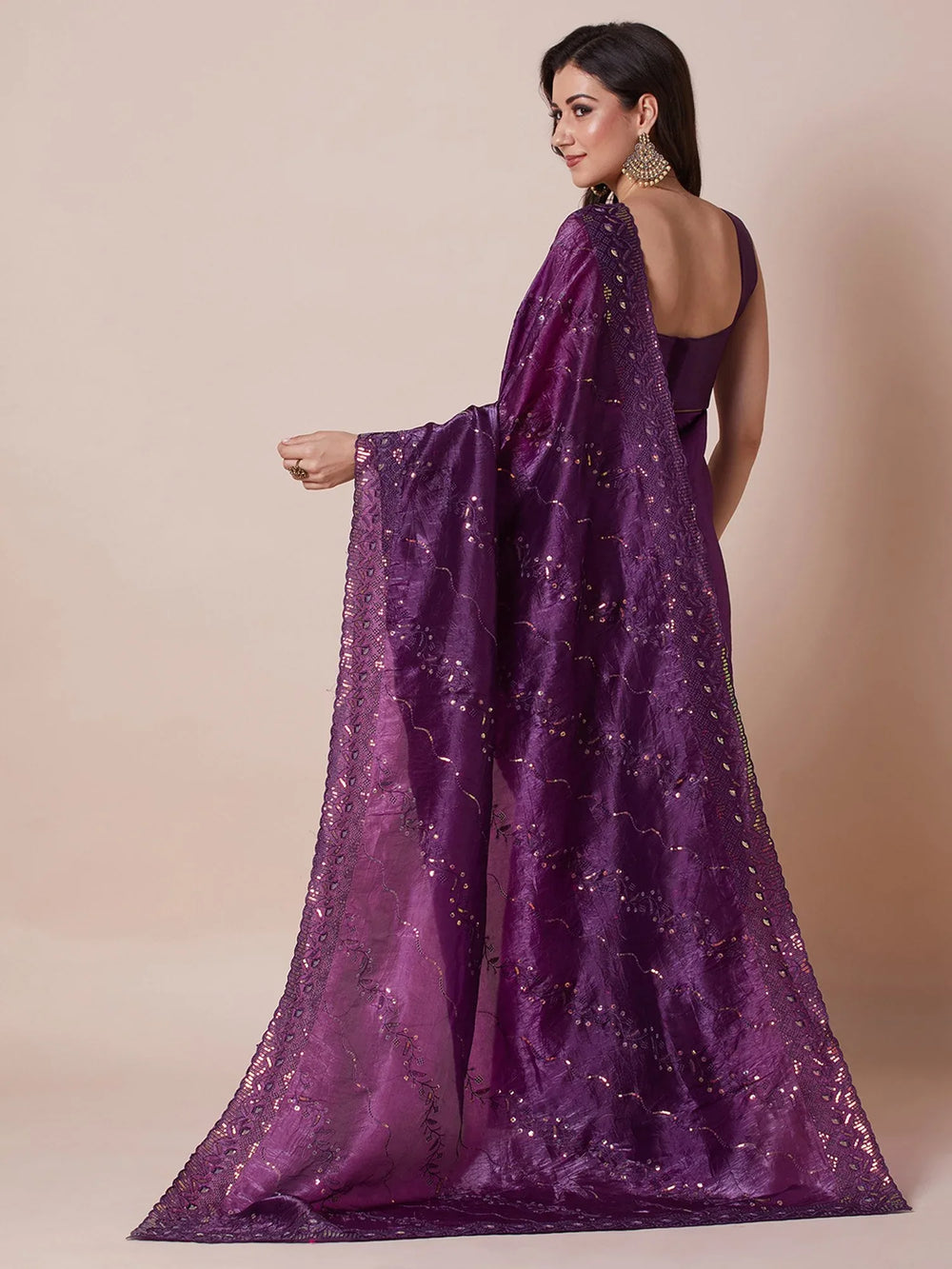 partywear designer saree for festive occasions