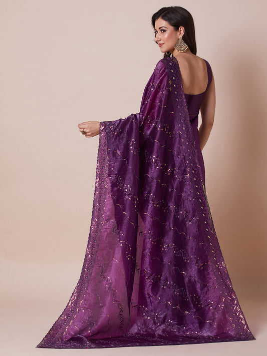 partywear designer saree for festive occasions