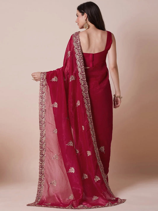partywear designer saree for festive occasions