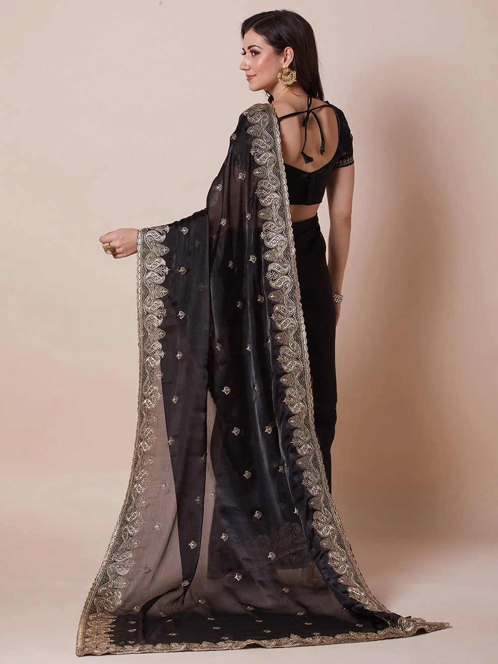 partywear designer saree for festive occasions