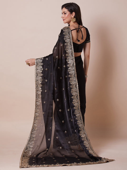partywear designer saree for festive occasions