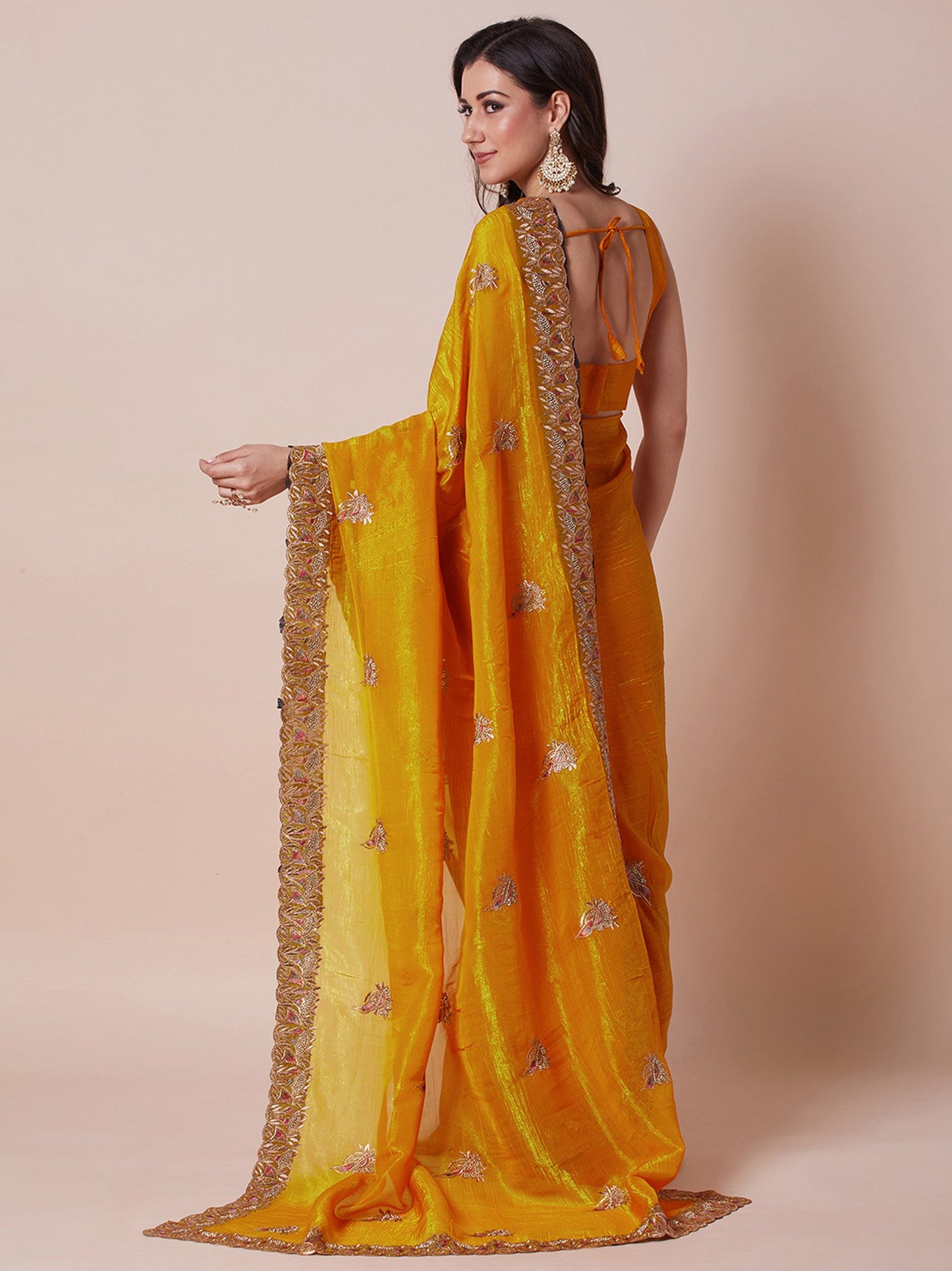 partywear designer saree for festive occasions