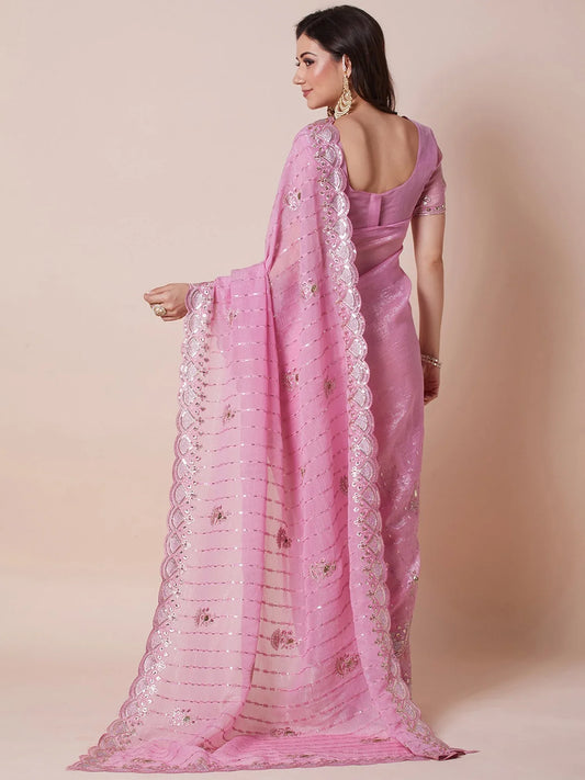 partywear designer saree for festive occasions