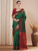 Green Green Paithani Silk Blend Woven Saree
