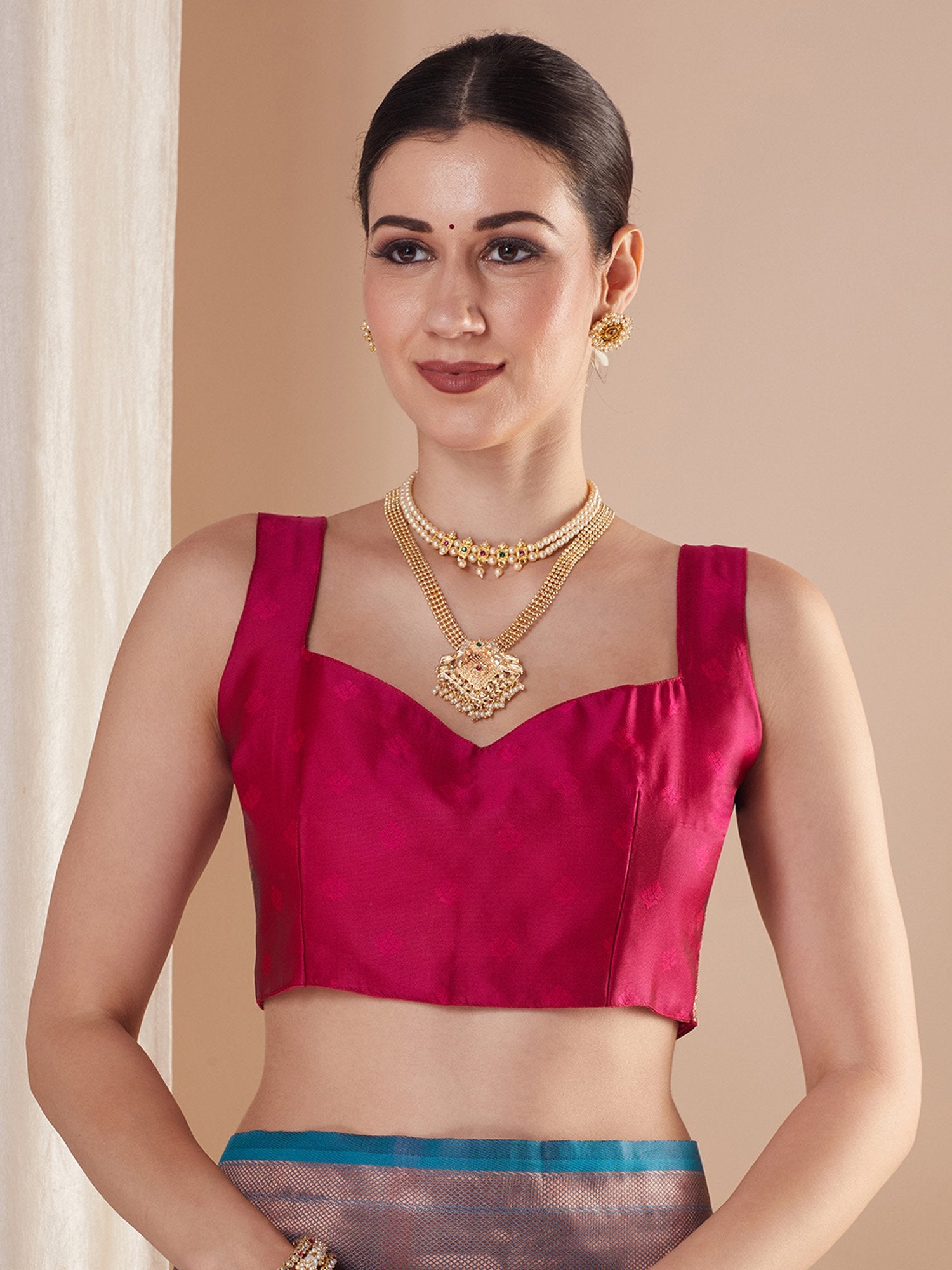 Blue Paithani Silk Blend Woven Saree