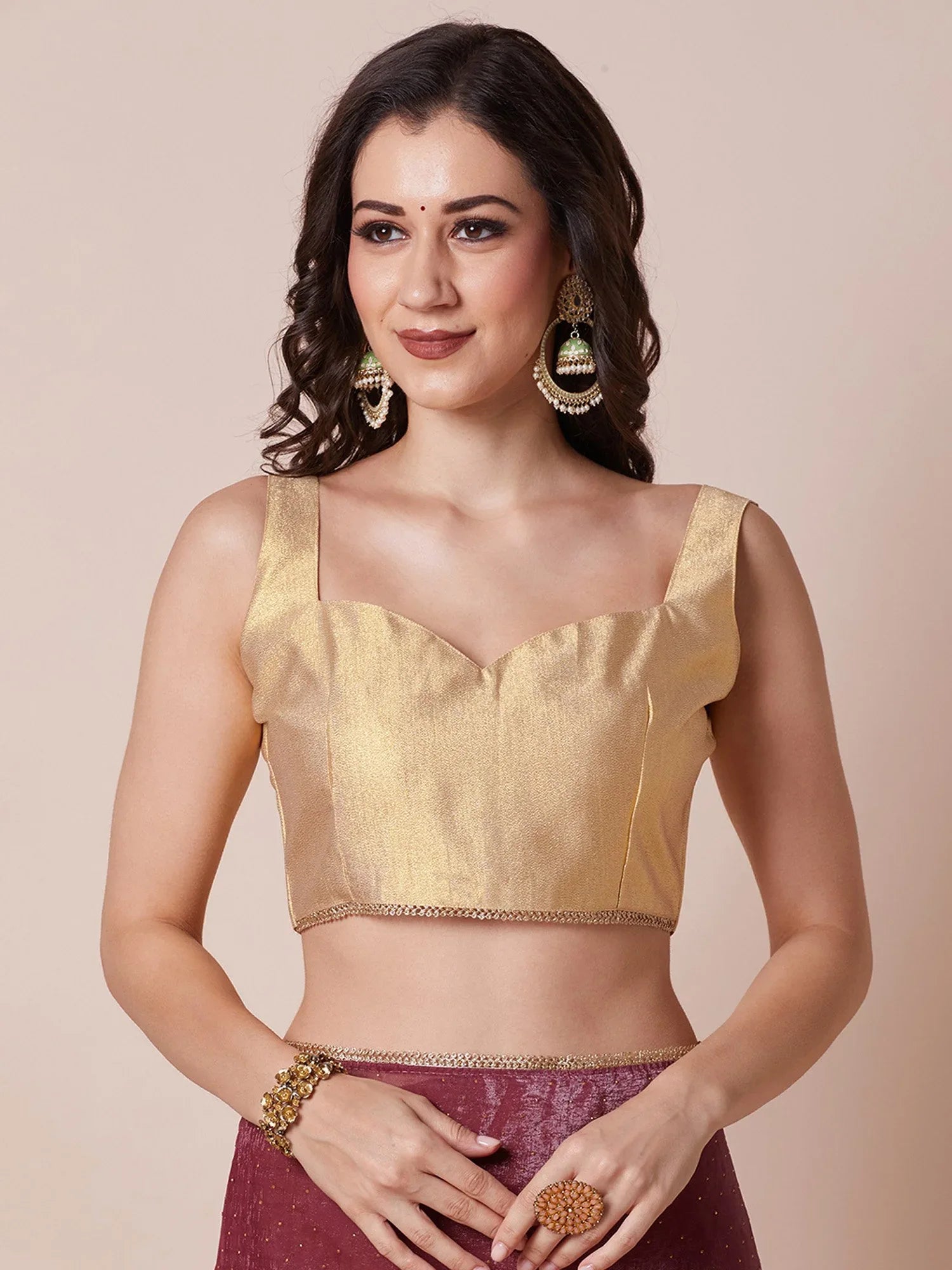 Maroon Party Wear Satin Silk Embellished Saree