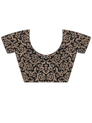 Black Party Wear Pure Chiffon Embroidered Saree