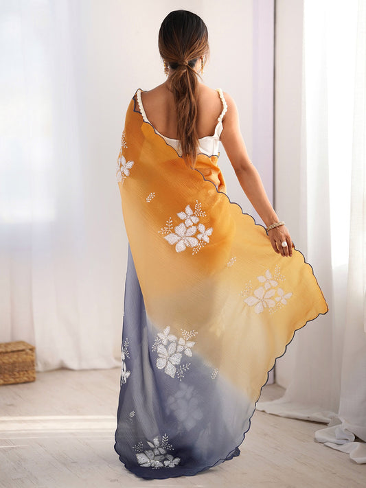 partywear designer saree for festive occasions