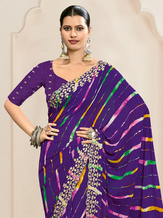 partywear designer saree for festive occasions