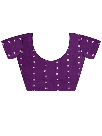 Purple Party Wear Georgette Embroidered Saree