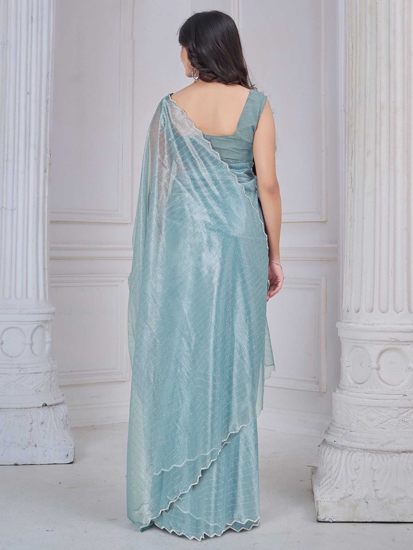partywear designer saree for festive occasions