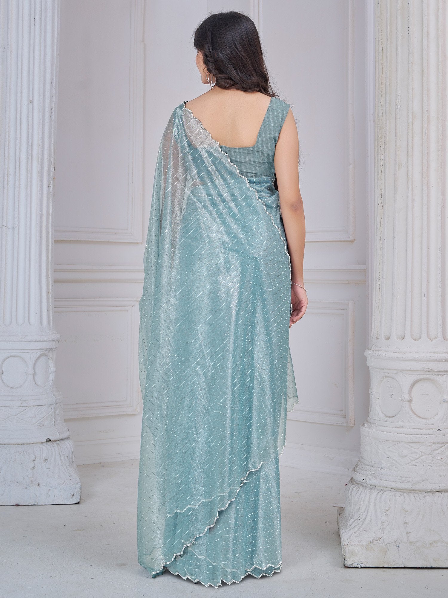 partywear designer saree for festive occasions