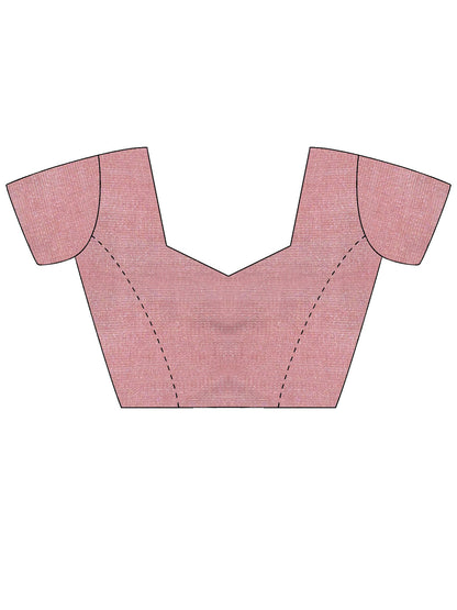 Pink Party Wear Net Embellished Saree