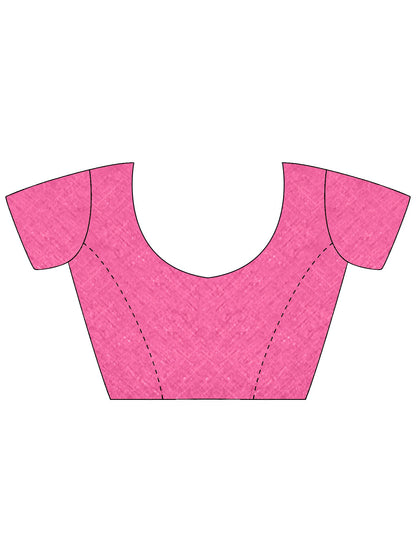Pink Party Wear Tissue Woven Saree